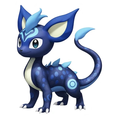 Nebulae Salandit-Meowstic-Noibat-Fakémon-hybrid-creature (full body)  sticker