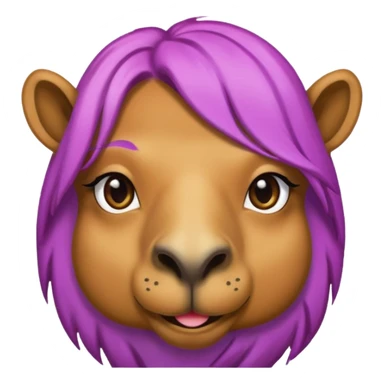 camel face with colored hair sticker