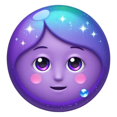 Glitter Purple and Cian add sticker