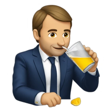Macron drinking à Ricard  sticker