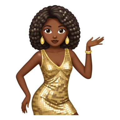 Disco dancing woman sticker