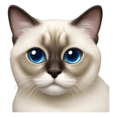 short hair himalayan siamese cat blue eyes sticker