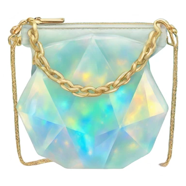 opal Crystal gemstone purse sticker