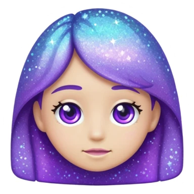 Glitter Purple and Cian add sticker