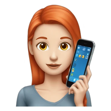 white-girl-red-hair-blue-eyes-showing-cellphone sticker