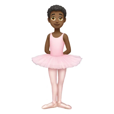 Soft pink Ballerina boy sticker
