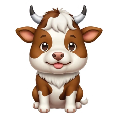 dog with cow costume sticker