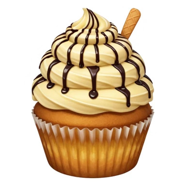 Fried ice cream cupcake sticker
