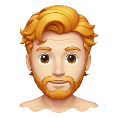 White ginger guy with waves  sticker