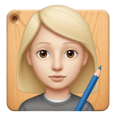 A person with 15 IQ The nose hás an Pencil over it sticker