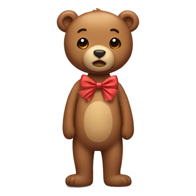 Light brown bear with a bow sticker