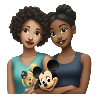 Gemma and jade with mickey mouse sticker