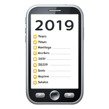 icon for a decade songlist for the years 2010-2019 with 2010 written in it. Icon should be of something iconic for that time period sticker