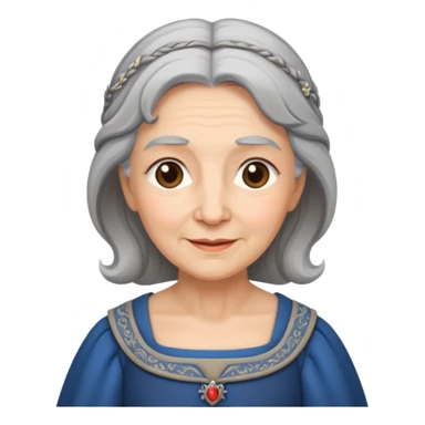 The kind and amiable grandmother in medieval fairy tales sticker