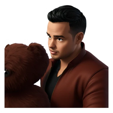 black haired boy portrait sticker