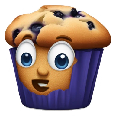 Blueberry muffin without emoji sticker