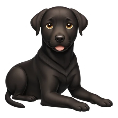 Black adult Labrador sticker