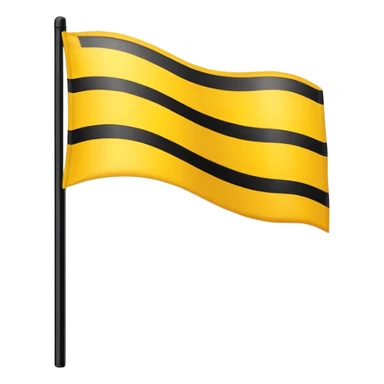 Create 2 yellow lined and 1 black lined flag emoji and put black line between yellow lines sticker