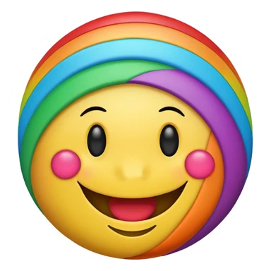 Rainbow smiley face  sticker