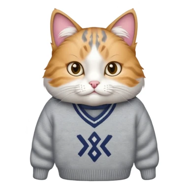 A preppy cat sticker