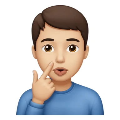 Doigt dans la bouche sticker