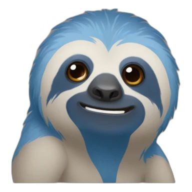 blue sloth sticker