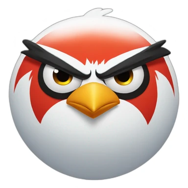 big and angry bird sticker