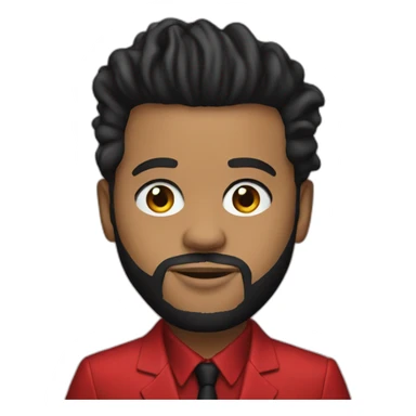 The weeknd with red suit sticker