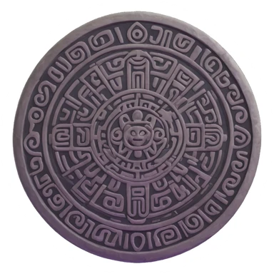 Mayan calendar stone sticker