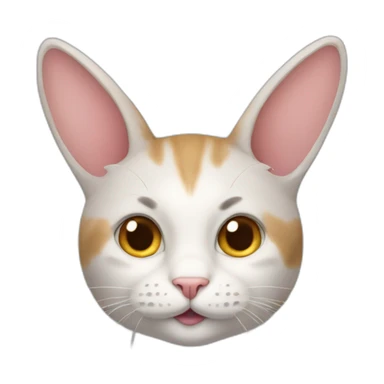 cat with rabbit ear sticker