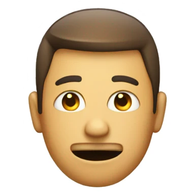 cool emoji with meh face sticker