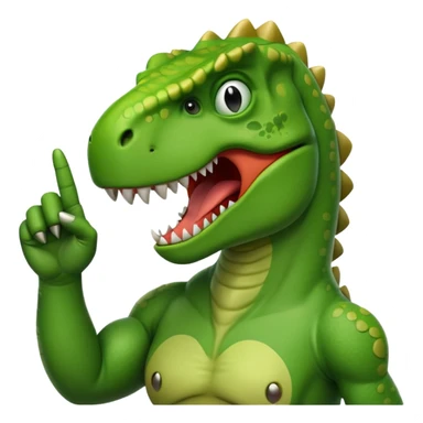 T-Rex giving the middle finger sticker