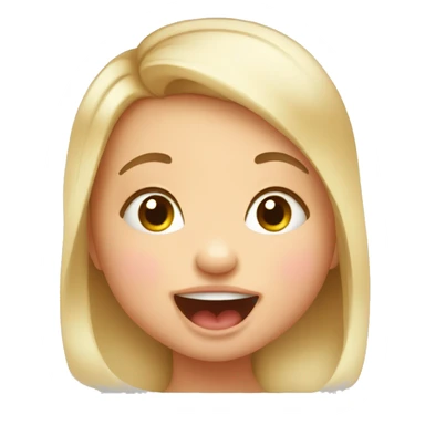 Baby girl giggling with big cheeks sticker