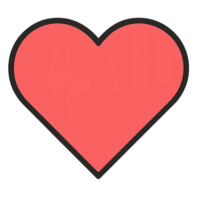 heart icon, clean and simple, modern icon style sticker