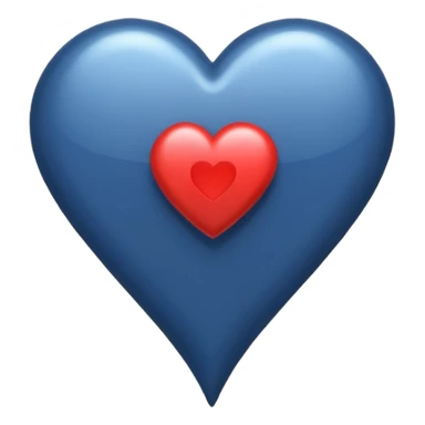 Navy location pin with heart sticker