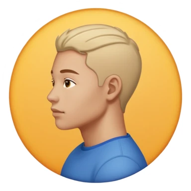 un personnage a partir du buste dans un rond en mode photo de profil sticker