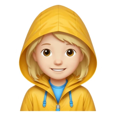 kid with raincoat sticker