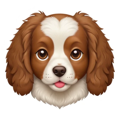 spaniel with heart sticker