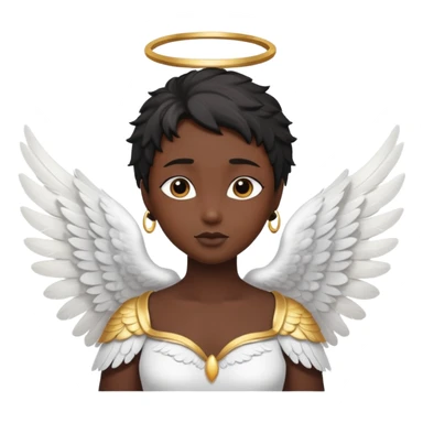 angel with black skin sticker