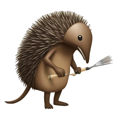 echidna pintando una comedreja sticker