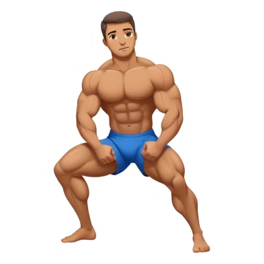 bodybuilder hamstring stretch sticker