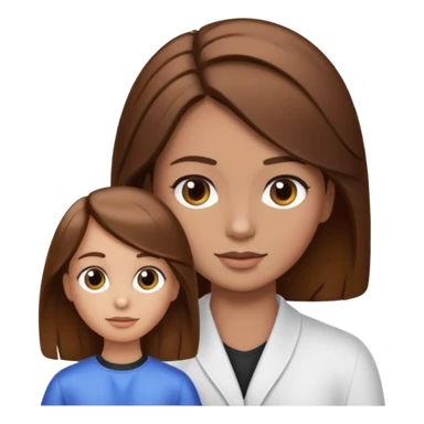 A girl that is getting hair done sticker