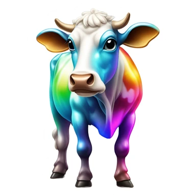 Disco cow sticker