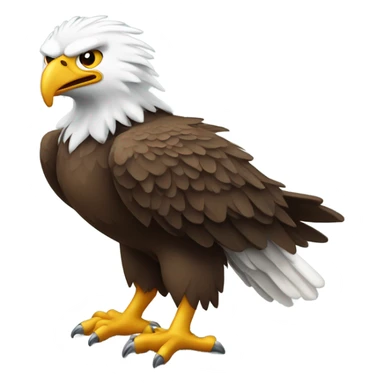 A nervous looking eagle sticker