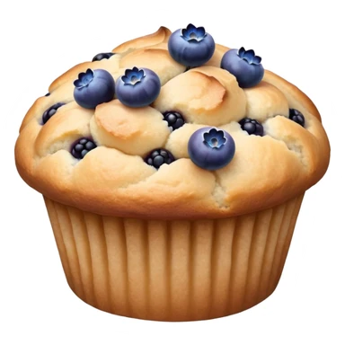 Lavender flower sprig muffin with blue berries sticker