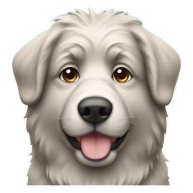 Caucasian Shepherd dog emoji facing straight on sticker