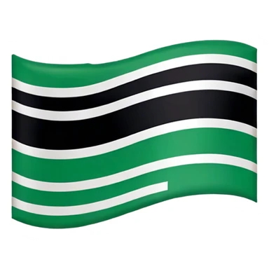 Flag of the Ural Republic Black Green and White sticker