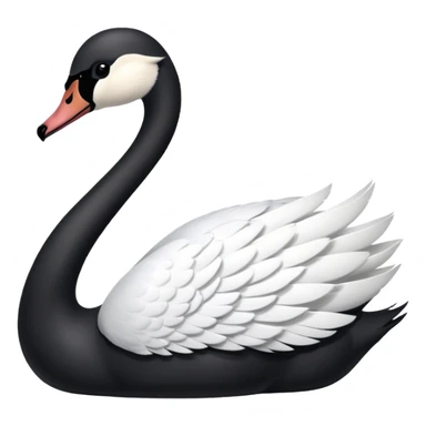 black and white swan sticker