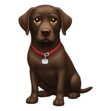 Chocolate labrador in a nissan Silvia sticker