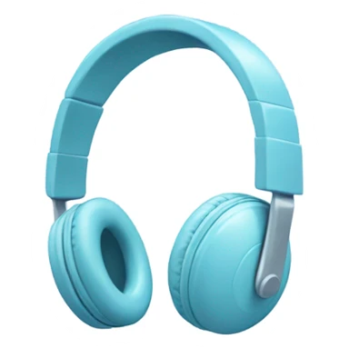 Pastel blue headphones sticker